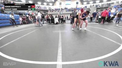 145 lbs Rr Rnd 3 - Kenzie Hartfield 2, OKC Saints Wrestling vs Kaisley Taber, Hennessey Takedown Club