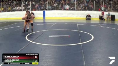 105 lbs Cons. Round 5 - Blake Slanker, Charlotte Grapplers vs Jack Klobucar, Clarkston WC