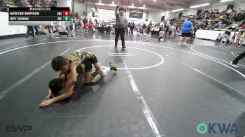 70 lbs Quarterfinal - Sawyer Simpson, Salina Wrestling Club vs Jett Duran, Jay Wrestling Club