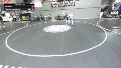 150 lbs Cons. Round 4 - Josh Sim vs Jacob Livermore, Delta Wrestling Club