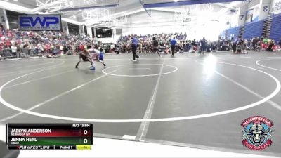 70-75 lbs Quarterfinal - Jaelyn Anderson, Nebraska WA vs Jenna Herl, Hoxie