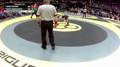 D3-120 lbs Cons. Round 2 - Owen Patchen, Monroeville vs Diton Farnsworth, South Central