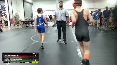 100 lbs Round 2 (6 Team) - Ayden Hudson, U2 Upstate Uprising 2.0 vs Leon Douangmala, New England Gold