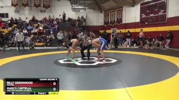 150 lbs Champ. Round 3 - Billy Greenwood, Poudre vs Marco Cartella, Western Reserve Academy