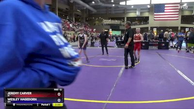 102 lbs Quarterfinal - Jeremy Carver, IN vs Wesley Hagedorn, NM