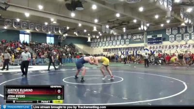 285 lbs Semifinal - Josh Byers, Chaparral vs Justice ElSayad, Temecula Valley