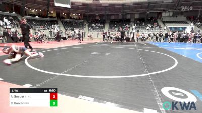 67 lbs Final - Aubrey Snyder, Team Tulsa Wrestling Club vs Bryar Burch, Sperry Wrestling Club