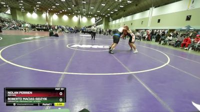 285 lbs Champ. Round 2 - Roberto Macias-sidzyik, Creighton Preparatory School vs Nolan Perrien, Red Oak