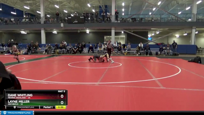 100 lbs Round 4 (6 Team) - Layne Miller, Archbold vs Dane Whitling ...