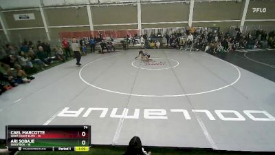 74 lbs Round 1 (4 Team) - Cael Marcotte, West Coast Elite vs Ari Sobaje, Shootbox