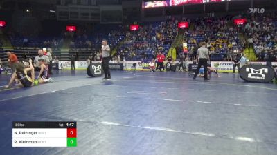 80 lbs Round Of 32 - Nash Reininger, Northern Bedford vs Ryder Kleinman, Montoursville