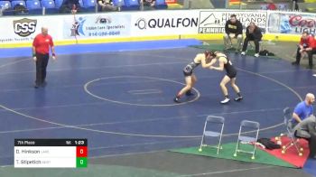 140 lbs 7th Place - Danick Hinkson, Lakeview vs Travis Stipetich, North Allegheny