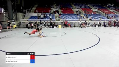 100 lbs Cons 32 #1 - Austin Hayes, MD vs Gavin Donaldson, CT