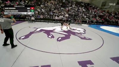 5A 113 lbs 3rd Place Match - Jake Zesiger, Viewmont vs Ryker Winward, Box Elder