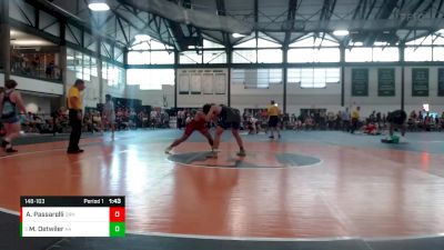 148-163 lbs Cons. Round 1 - Mark Detwiler, Alber Athletics vs Adrian Passarelli, Omega Training Center