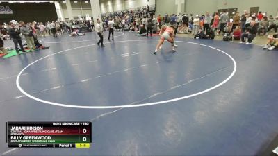 150 lbs Semifinal - Jabari Hinson, Central Iowa Wrestling Club /Team Intensity vs Billy Greenwood, GRIT Athletics Wrestling Club