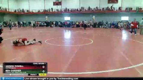 90 lbs Cons. Round 1 - Jaxson Powell, Center Grove vs Ben Gardner, Carmel USA Wrestling Club