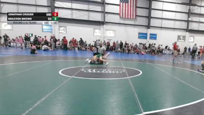 100 lbs Round 5 (6 Team) - Braxton Brown, BELIEVE TO ACHEIVE vs Jonathan Crouse, GREAT BRIDGE WRESTLING CLUB