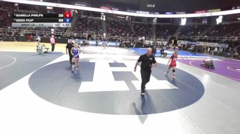 114 lbs Quarterfinal - Isabella Phelps, Sidney vs Keira Filip, Minisink Valley