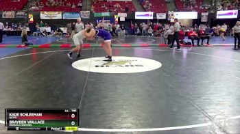 AA - 285 lbs Cons. Round 2 - Brayden Wallace, Missoula Sentinel vs Kade Schleeman, Butte