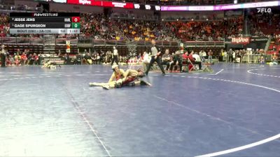 2A-126 lbs Quarterfinal - Gage Spurgeon, Eddyville-Blakesburg-Fremont vs Jesse Jens, Harlan Community