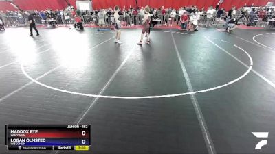 152 lbs Cons. Round 3 - Maddox Rye, Wisconsin vs Logan Olmsted, Wisconsin