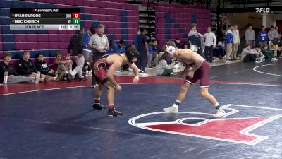 165 lbs 5th Place - Ryan Burgos, Edinboro vs Mac Church, Virginia Tech