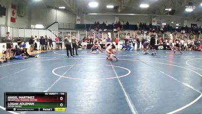 145 lbs Cons. Round 3 - Logan Adleman, Eaton Rapids vs Angel Martinez, Relentless Training Center