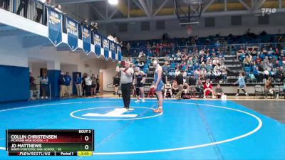 190 lbs Quarterfinals (8 Team) - Collin Christensen, Picayune High School vs JD Matthews, North Pontotoc High School