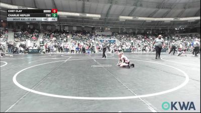 37 lbs Consi Of 16 #2 - Chet Clay, Skiatook Youth Wrestling vs Charlie Hepler, Team Tulsa Wrestling Club