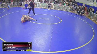 110 lbs Round 2 - Zoe Brewer, Bulldog Mat Club vs Lacatia Mason, The Factory Wrestling Club