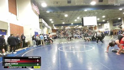 190 lbs Cons. Round 3 - Diego Venegas, Eleanor Roosevelt vs Lewis Garcia, Santa Ana