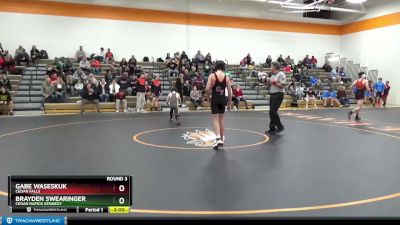 JV Boys-1 lbs Round 3 - Gabe Waseskuk, Cedar Falls vs Brayden Swearinger, Cedar Rapids Kennedy