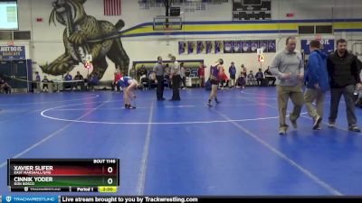 JV-6 lbs Round 3 - Xavier Slifer, East Marshall/GMG vs Cinnik Yoder, Don Bosco