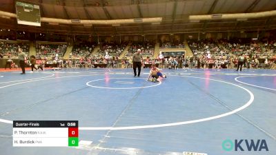 66 lbs Quarterfinal - Parker Thornton, R.A.W. vs Hudson Burdick, Perry Wrestling Academy