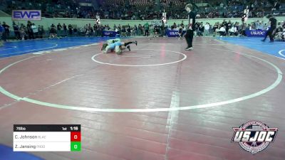 76 lbs Quarterfinal - Cole Johnson, Black Fox Academy vs Zeke Jansing, Prodigy Elite Wrestling