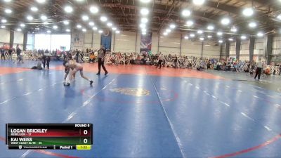 88 lbs Rd# 8- 12:30pm Saturday Final Pool - Kai Weiss, West Coast Elite vs Logan Brickley, Rebellion