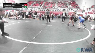64 lbs Quarterfinal - Hayze Province, Rough Riders vs Tyler Thomas, Choctaw Ironman