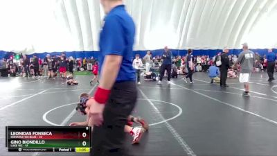 130 lbs Finals (2 Team) - Leonidas Fonseca, Donahue WA Blue vs Gino Biondillo, Lake WC