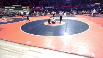 2A 144 lbs Quarterfinal - Austin Perez, Oak Forest vs Max Rosen, Chicago (DePaul College Prep)