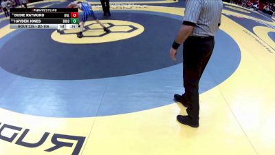 D2-106 lbs Cons. Round 3 - Bodie Raymond, Indian Valley vs Hayden Jones, Brookville