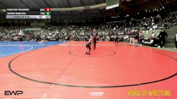 52 lbs Consi Of 8 #2 - Raelynn Traweek, Mojo Grappling Academy vs Aspen Shelton, Team Tulsa Wrestling Club