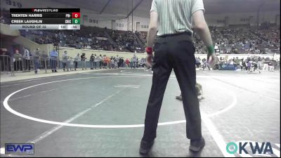 49 lbs Round Of 32 - Trenten Harris, Pin-King All Stars vs Creek Laughlin, Chickasha Wrestling