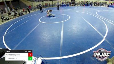 90 lbs Consi Of 4 - Mason Mccauley, Duncan Demon Wrestling vs Landon Schulte, Purler Wrestling, Inc