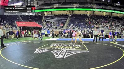 D1-150 lbs 5th Place Match - Kaden Tindall, Brighton HS vs Franklin Hernandez, John Glenn HS (Westland)