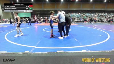 84 lbs 5th Place - Rylan Zinkin, Dethrone vs Nathan Owens, Mat Time