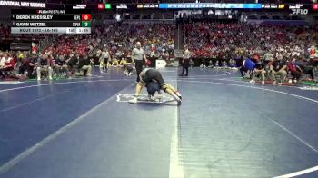 1A-165 lbs Champ. Round 1 - Derek Kressley, Belle Plaine vs Gavin Wetzel, Southwest Valley