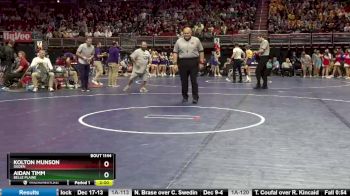 1A-126 lbs Champ. Round 2 - Aidan Timm, Belle Plaine vs Kolton Munson, Ogden