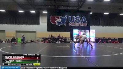 157 lbs Quarterfinal - Malachia Harris, Kentucky vs Cooper Zickefoose, Claremore Wrestling Club