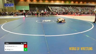 75 lbs Consi Of 8 #2 - Nicholas Echavarria, Salem Elite Mat Club vs Wallace King, Wasatch Wrestling Club